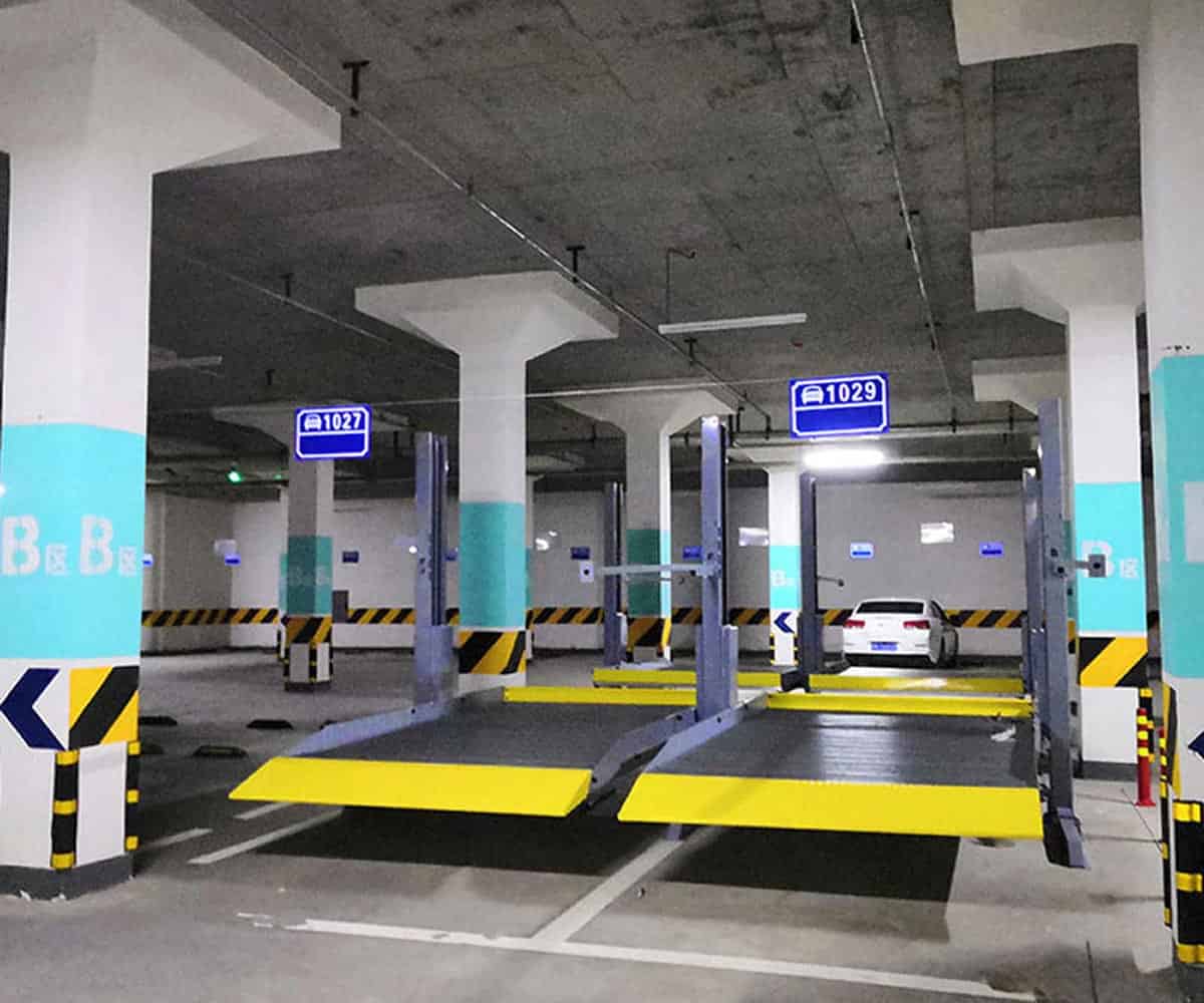 赫章雙層簡易升降機械式立體車庫安裝