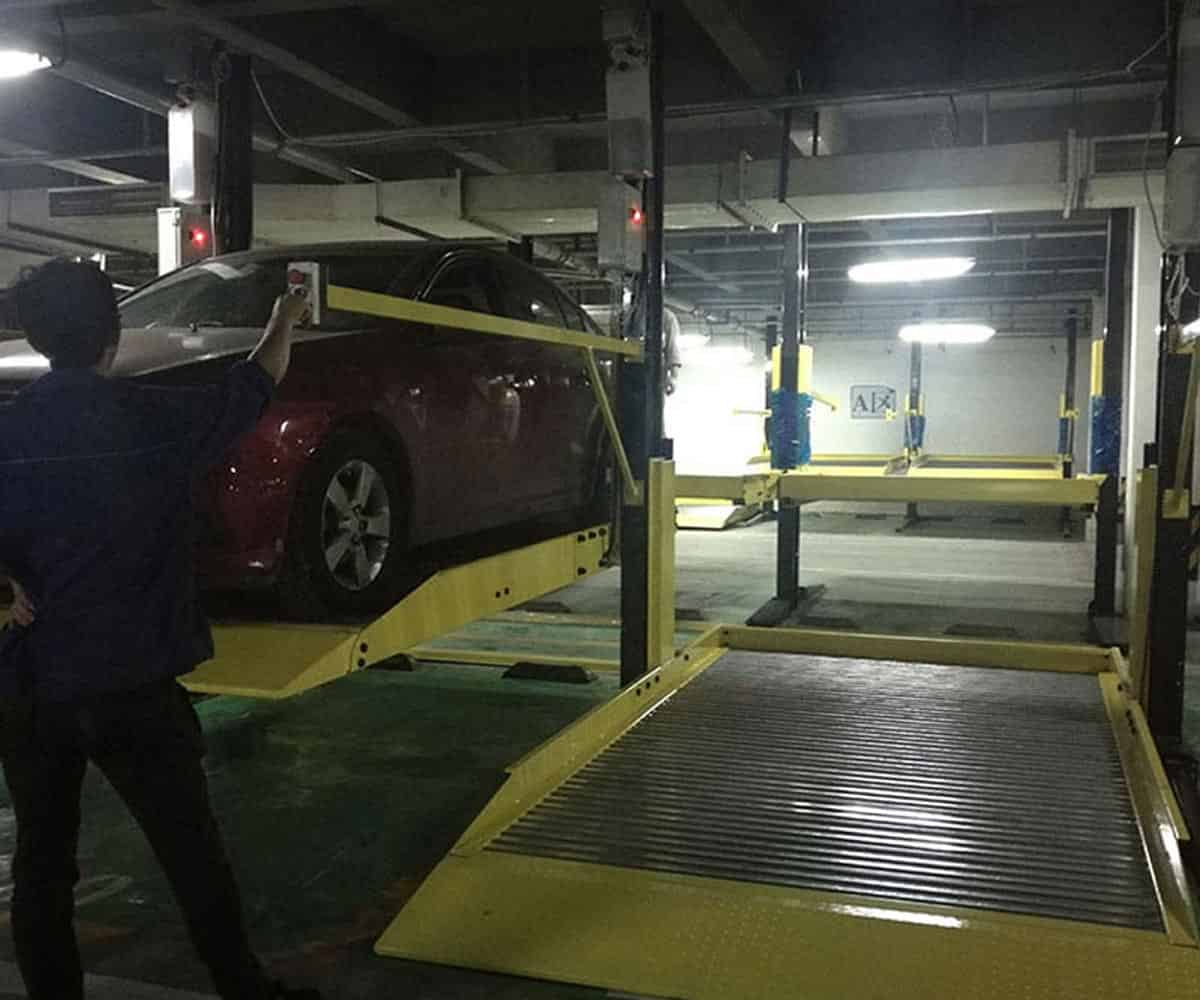 云巖兩層升降停車立體車庫回收